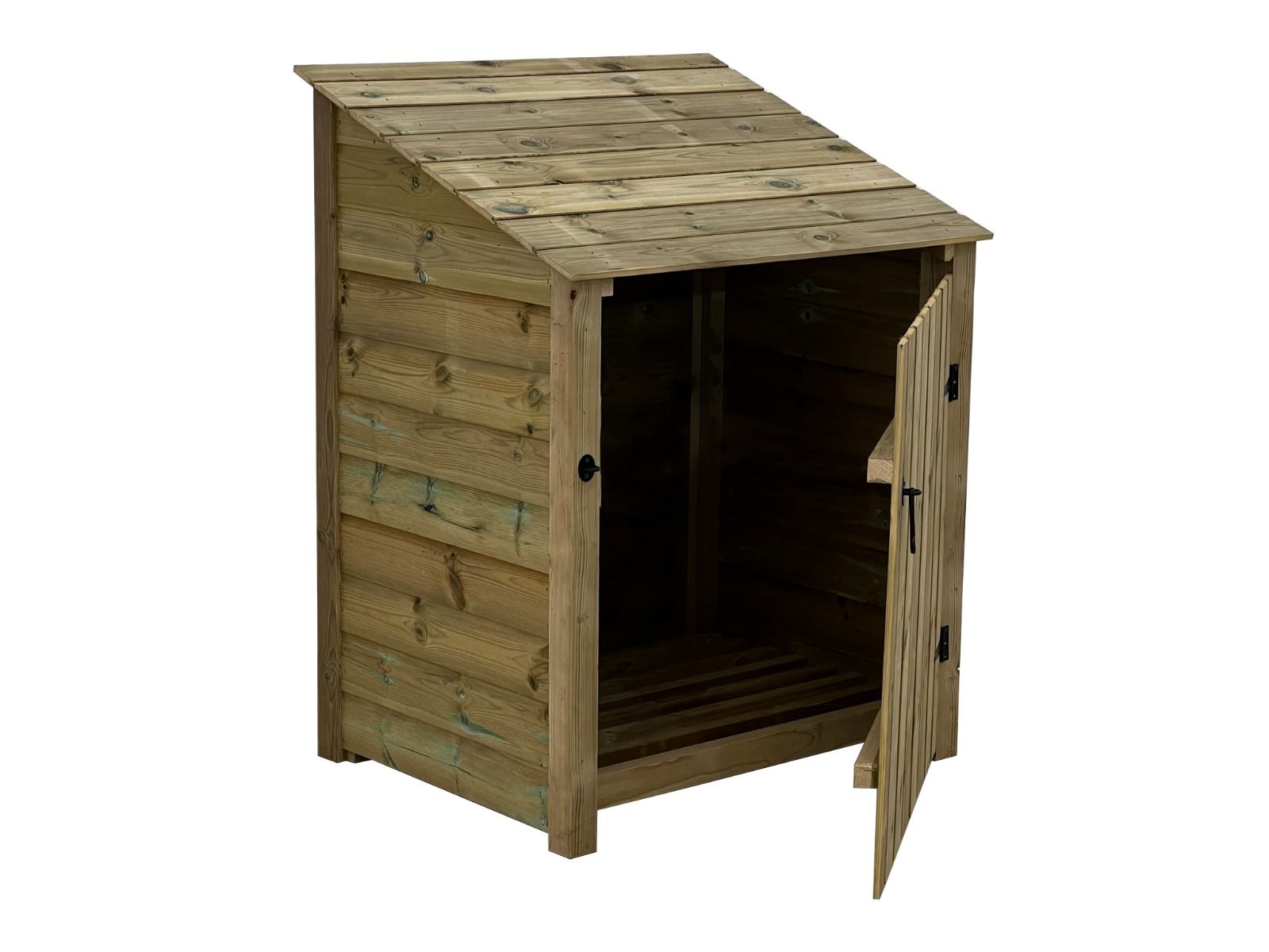 Wooden Premium Tongue/Groove Log Store with Door (W-99cm, H-126cm or H-180cm, D-88cm)