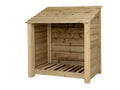 Wooden Log Store W-119cm, H-126cm Or 180cm, D-88cm