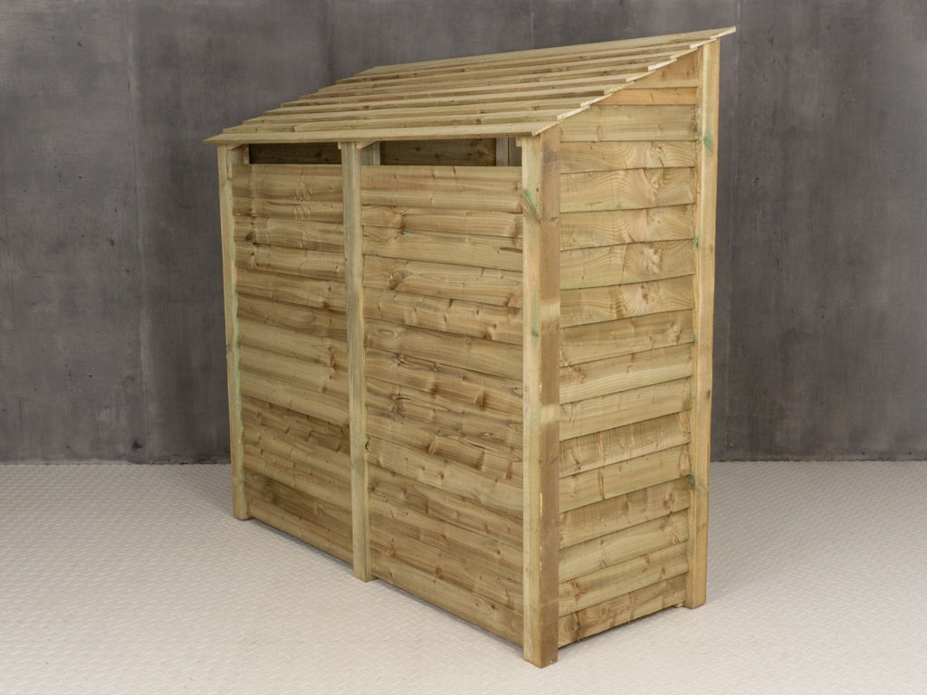 Wooden Garden Tool Storage (Roof Sloping Back) W-187cm, H-126cm or 180cm, D-88cm