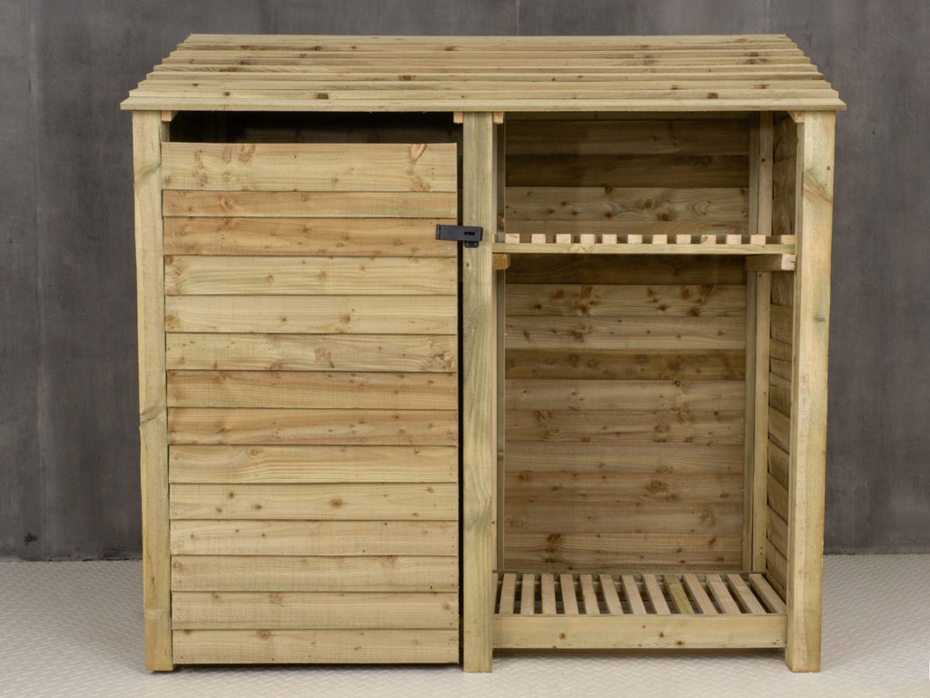 Wooden Garden Tool Storage with Shelf W-187cm, H-126cm or 180cm, D-88cm