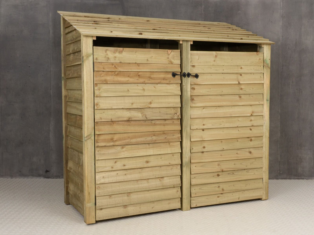 Wooden Log Store with Doors W-187cm, H-126cm or 180cm, D-88cm
