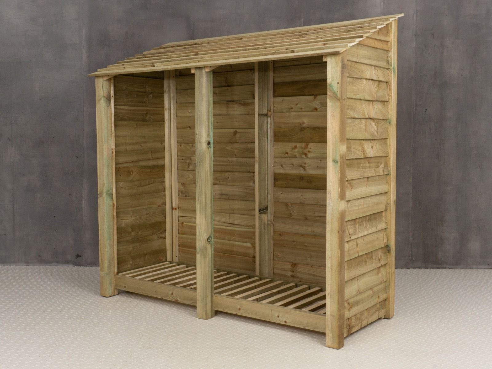 Wooden Log Store W-187cm, H-126cm or 180cm, D-88cm