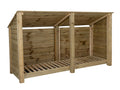 Wooden Log Store (Roof Sloping Back) W-227cm, H-126cm or 180cm, D-88cm
