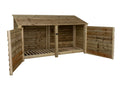 Wooden Log Store with Doors W-227cm, H-126cm or 180cm, D-88cm