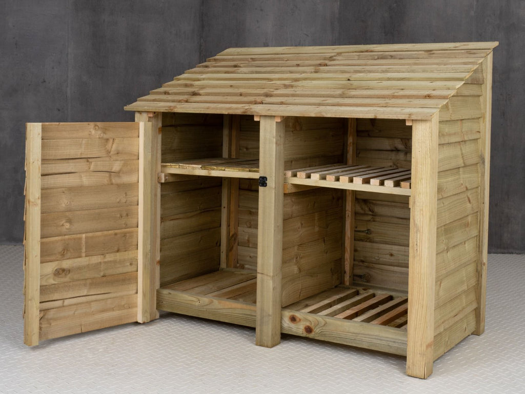 Wooden Garden Tool Storage with Shelf W-146cm, H-126cm or 180cm, D-88cm