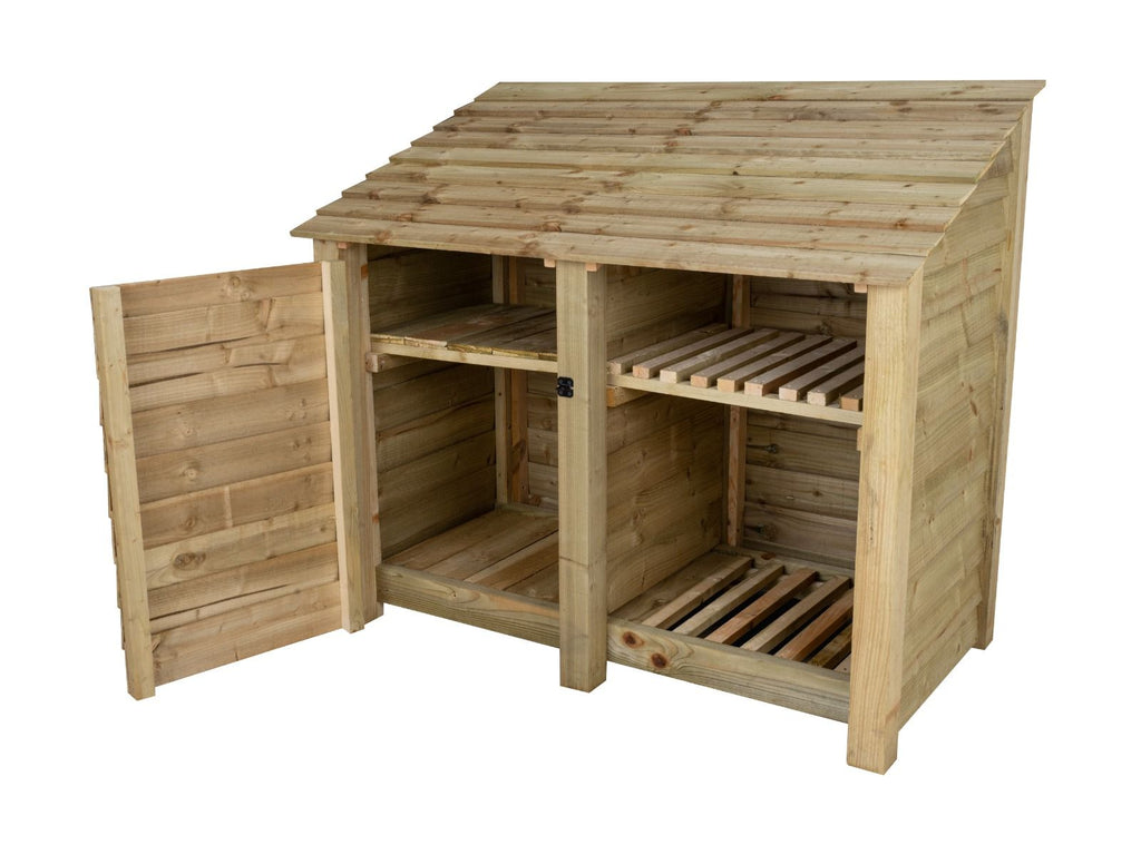 Wooden Garden Tool Storage with Shelf W-146cm, H-126cm or 180cm, D-88cm