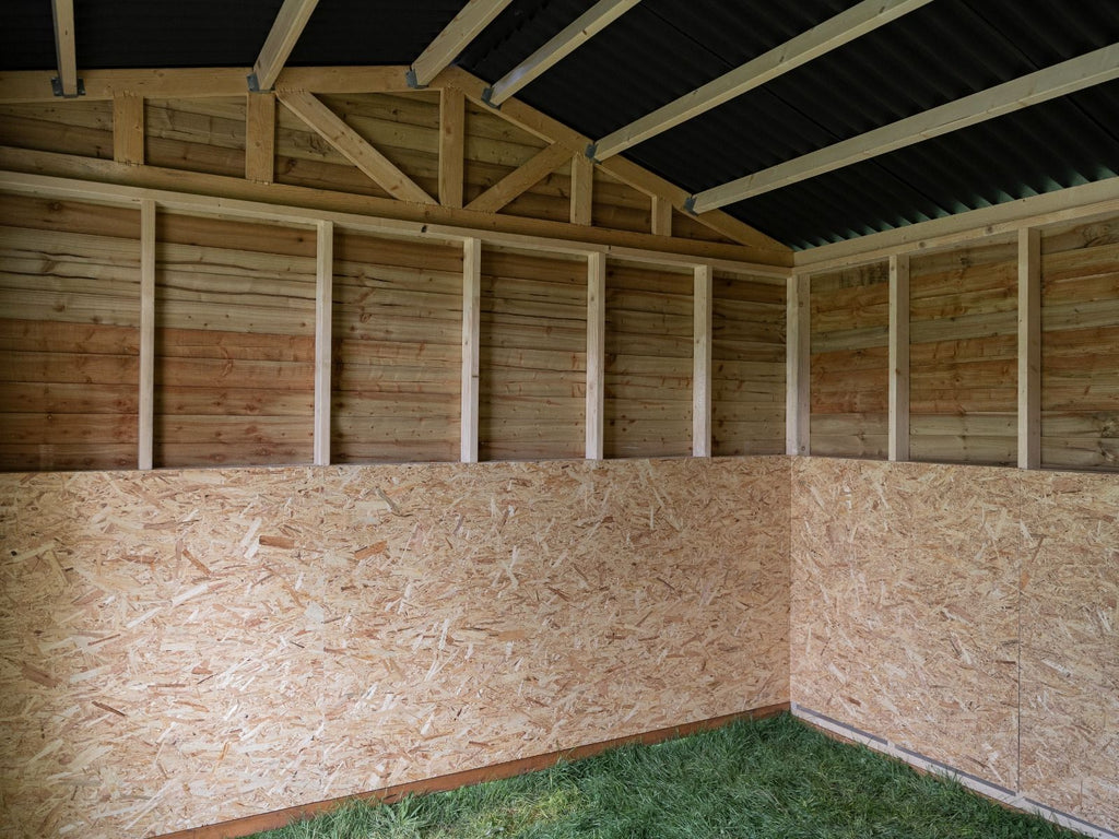 12ft x 12ft Mobile Animal Field Shelter With Overhang and Guttering V.3