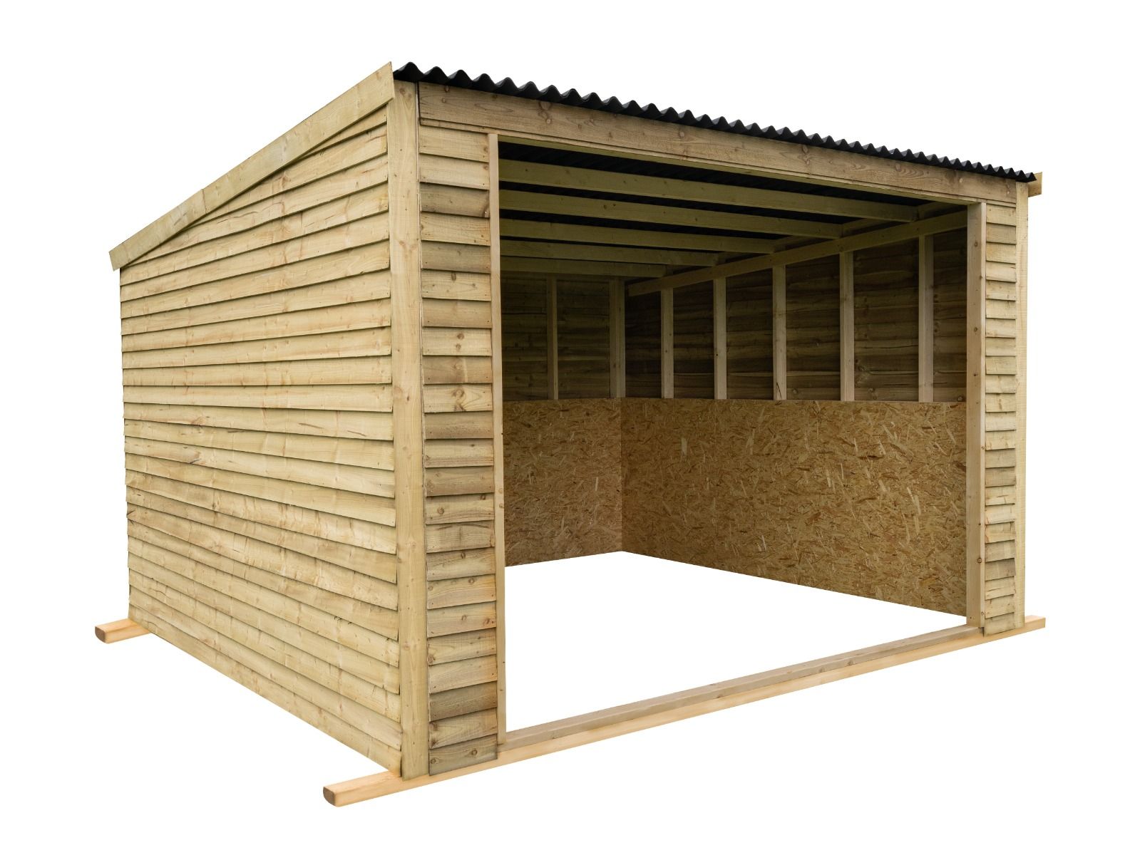 12ft x 12ft Open Front Mobile Animal Field Shelter V.2
