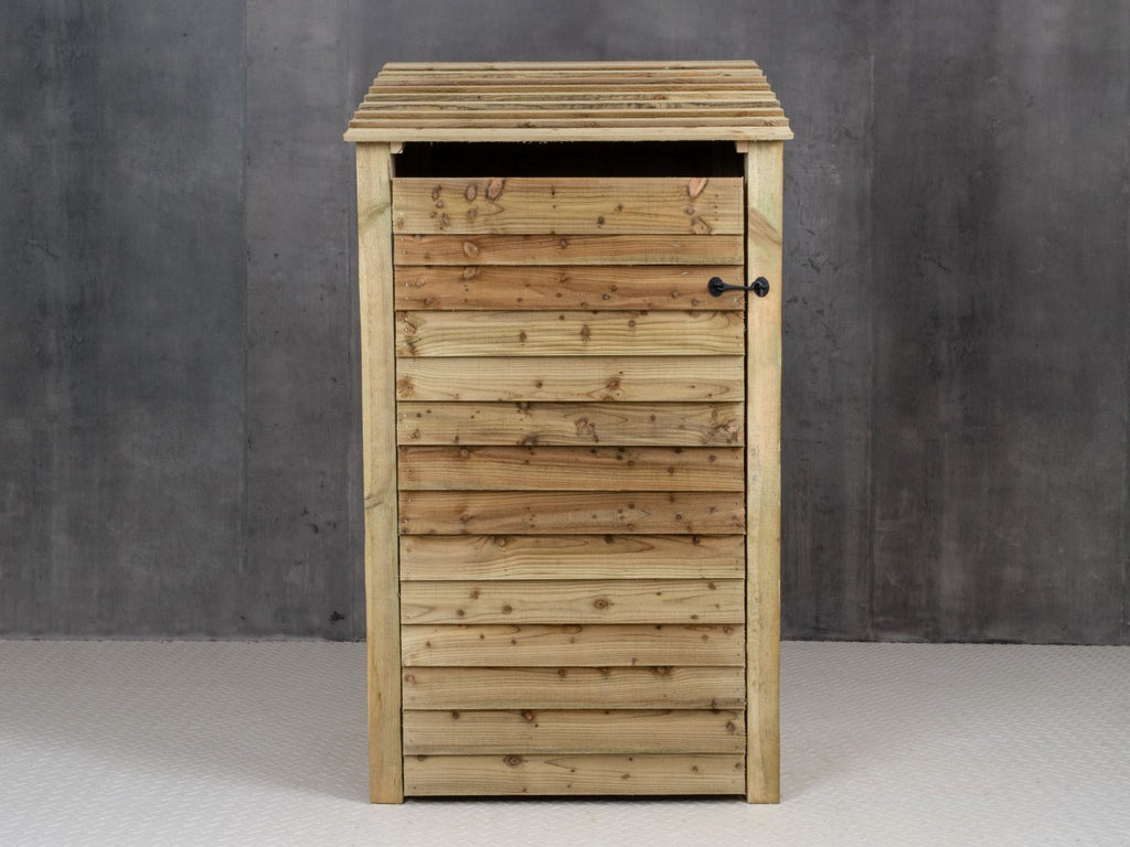 Wooden Log Store with Door and Shelf W-99cm, H-126cm Or 180cm, D-88cm
