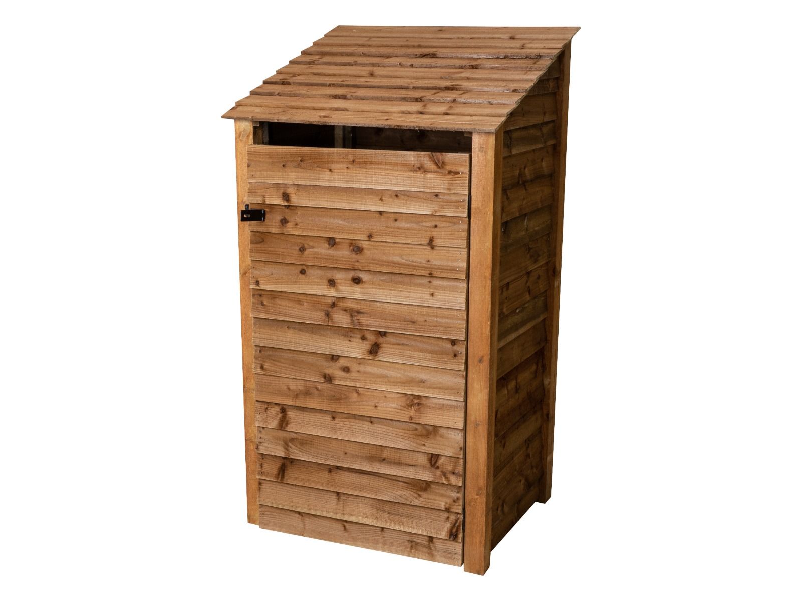 Wooden Garden Tool Storage with Shelf W-99cm, H-126cm or 180cm, D-88cm - Brown Finish