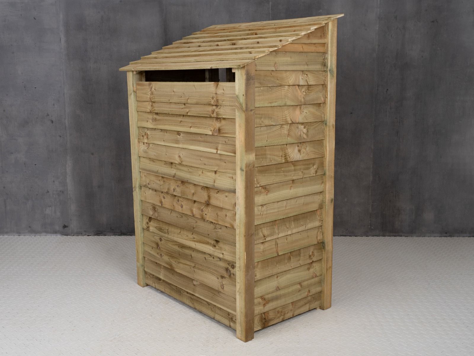 Wooden Garden Tool Storage (Roof Sloping Back) W-119cm, H-126cm or 180cm, D-88cm