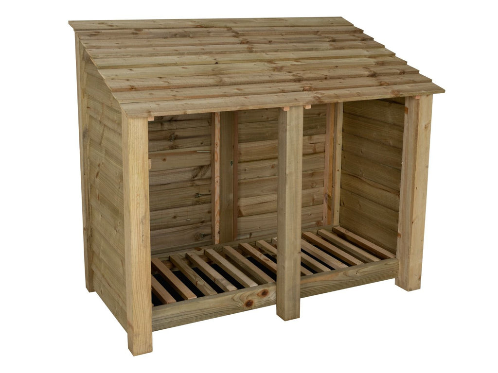Wooden Log Store W-146cm, H-126cm or 180cm, D-88cm