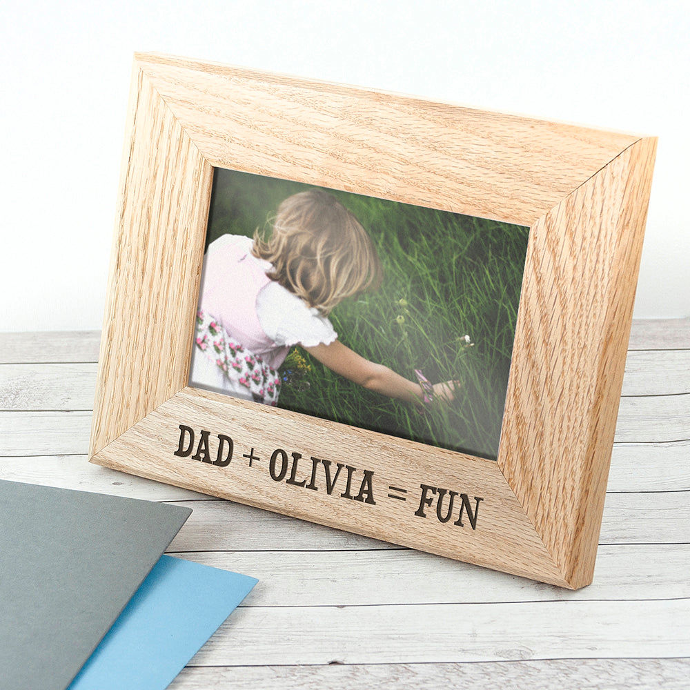 Personalised Wordsworth Collection Fun with Dad Engraved Photo Frame