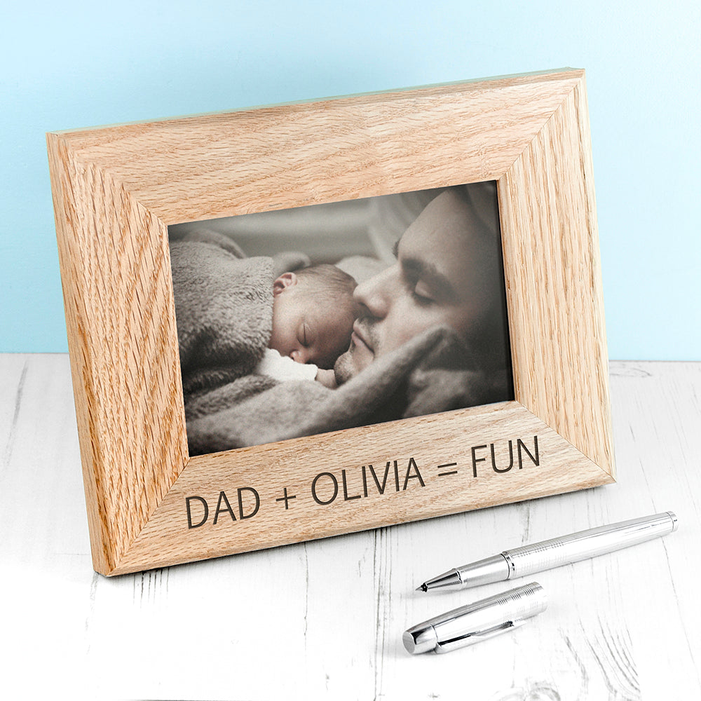 Personalised Wordsworth Collection Fun with Dad Engraved Photo Frame