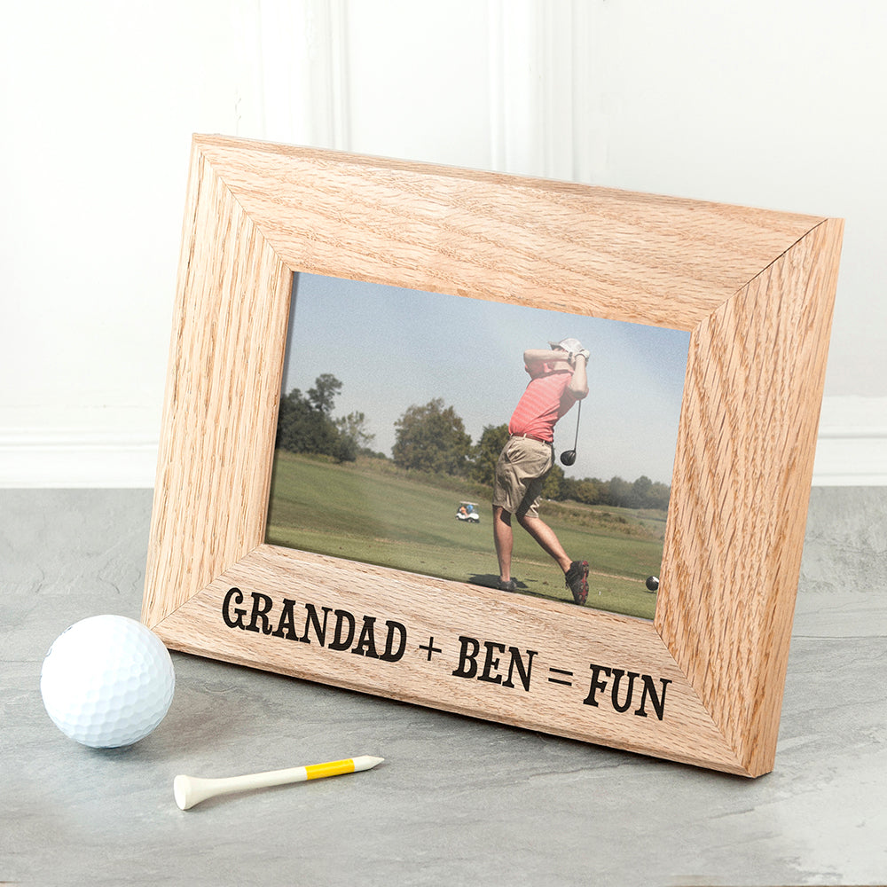 Personalised Wordsworth Collection Fun with Grandad Engraved Photo Frame
