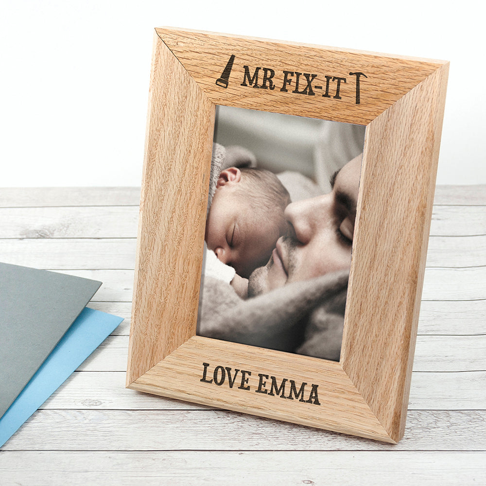 Personalised Wordsworth Collection Mr. Fix-it Engraved Photo Frame