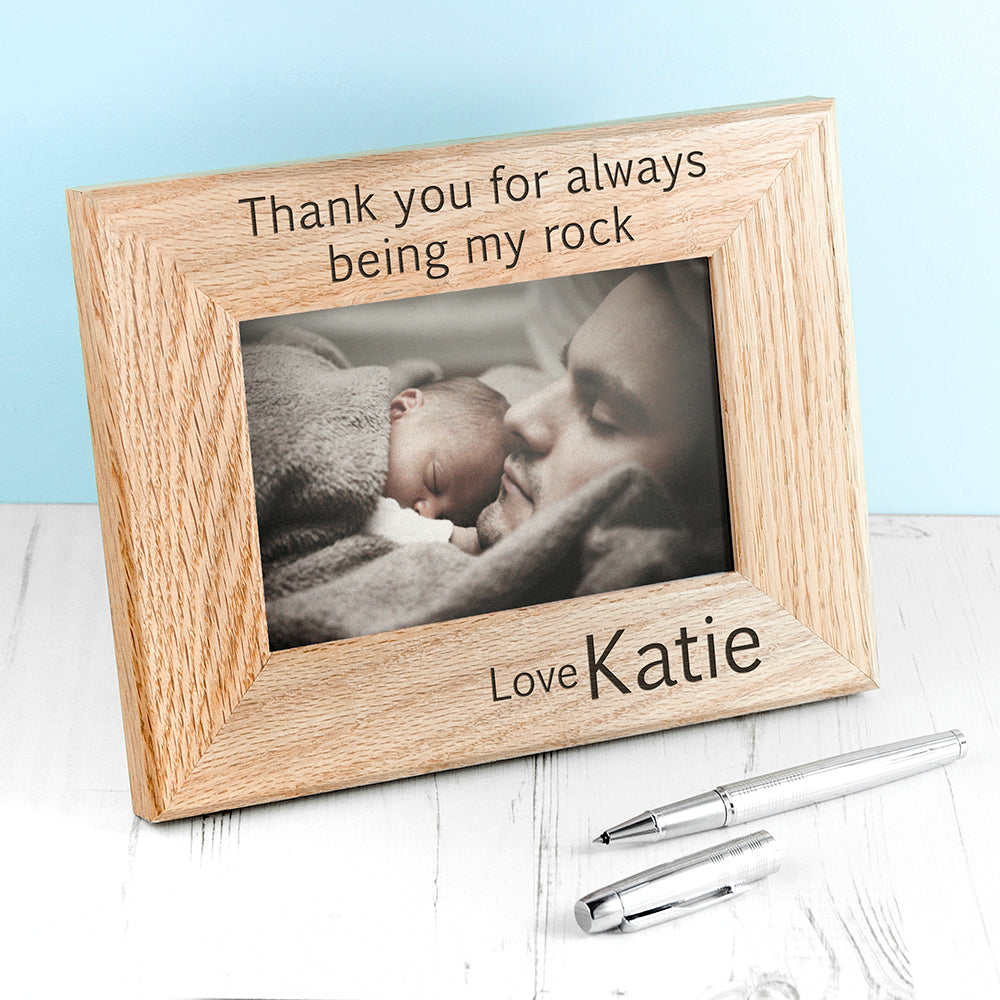 Personalised Wordsworth Collection My Rock Engraved Photo Frame