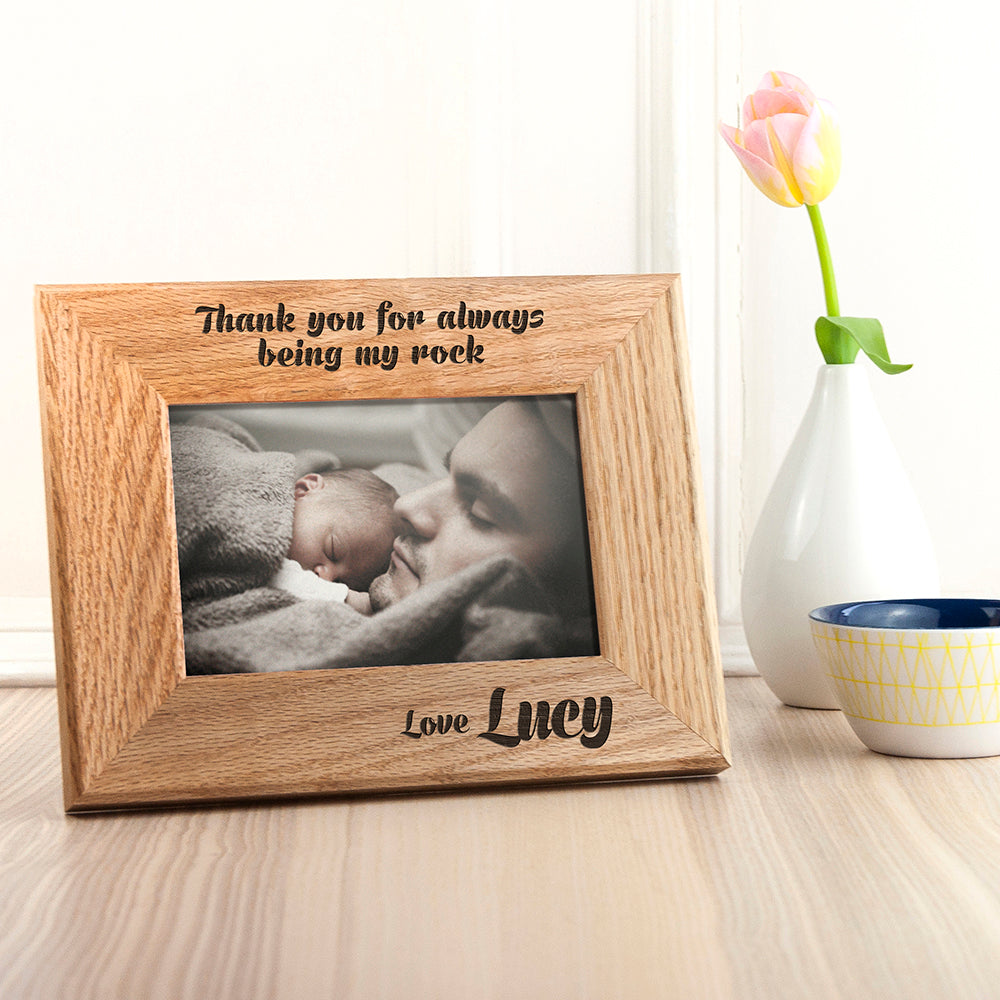 Personalised Wordsworth Collection My Rock Engraved Photo Frame