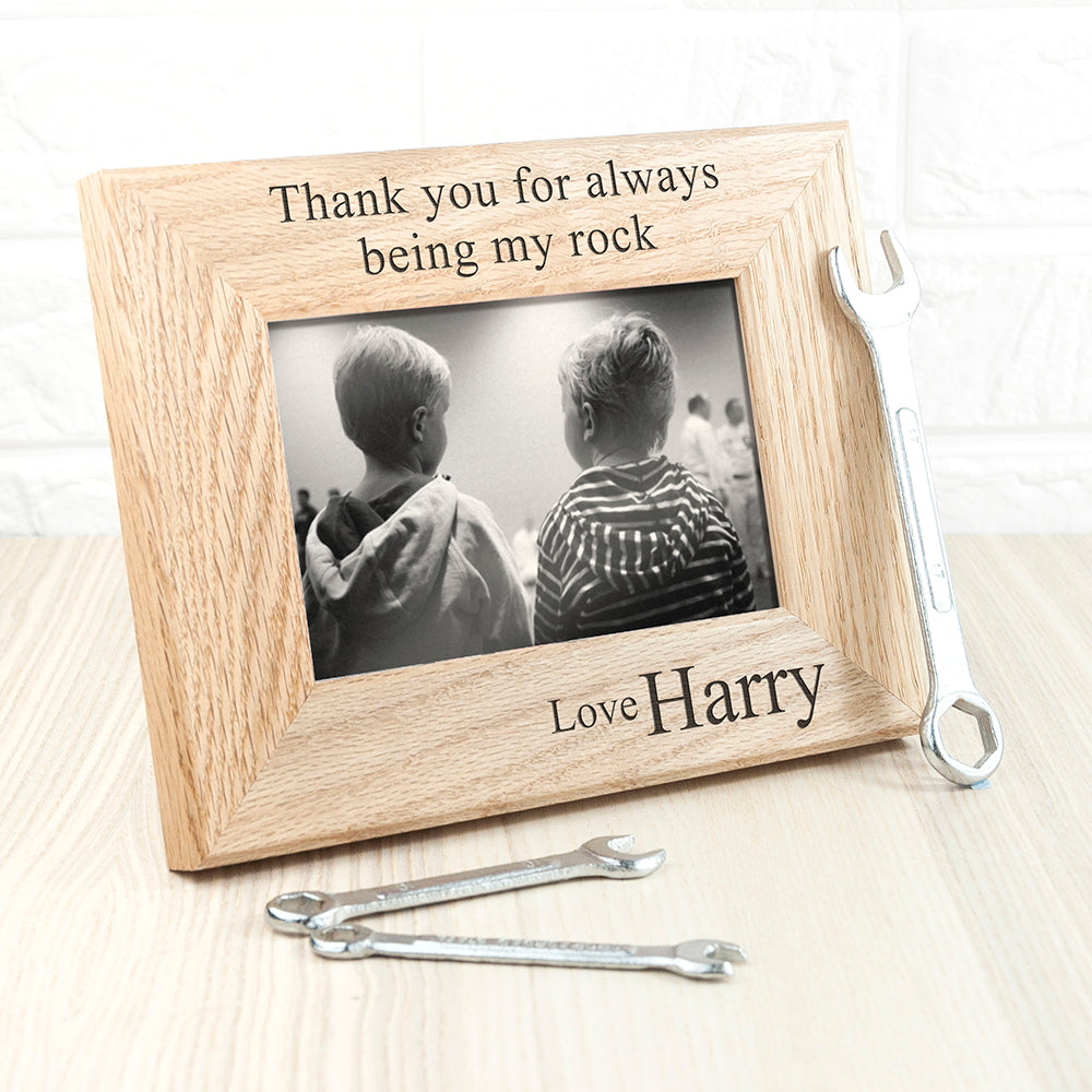 Personalised Wordsworth Collection My Rock Engraved Photo Frame