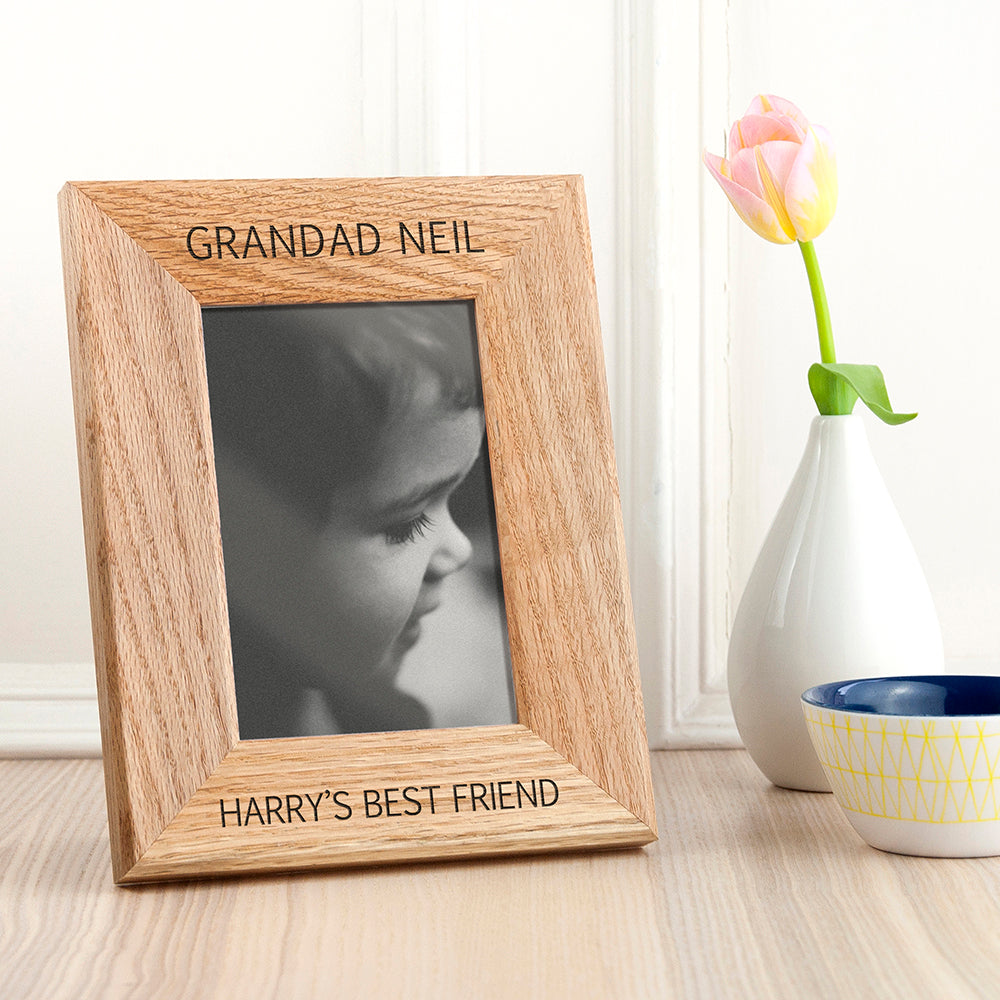 Personalised Personalised Oak Photo Frame