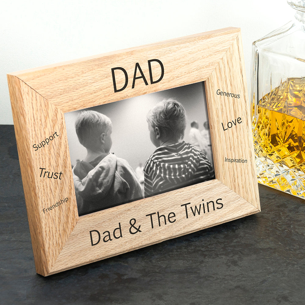 Personalised Wordsworth Collection Sentiments Dad Engraved Photo Frame