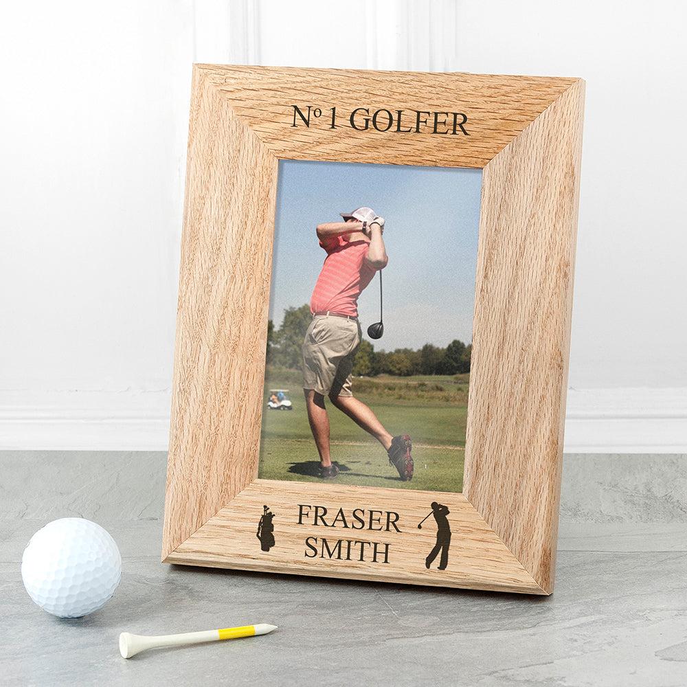 Personalised Wordsworth Collection Top Golfer Engraved Photo Frame
