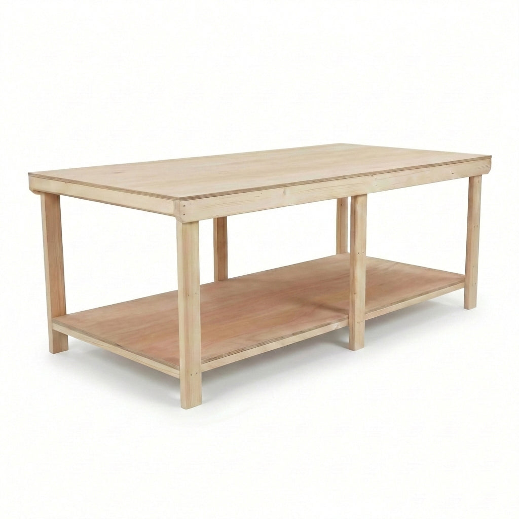 Wooden Workbench Eucalyptus Hardwood Top Depth-4ft