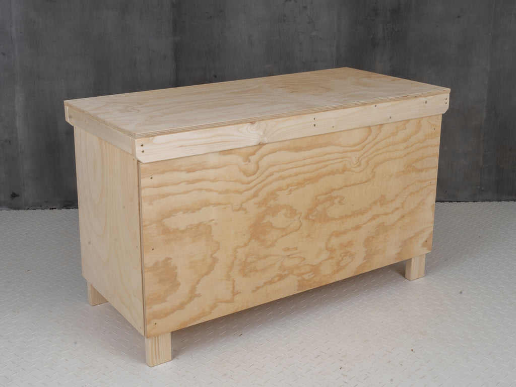 Wooden Plywood Top Workbench With Lockable Cupboard (V.9) Double Shelf
