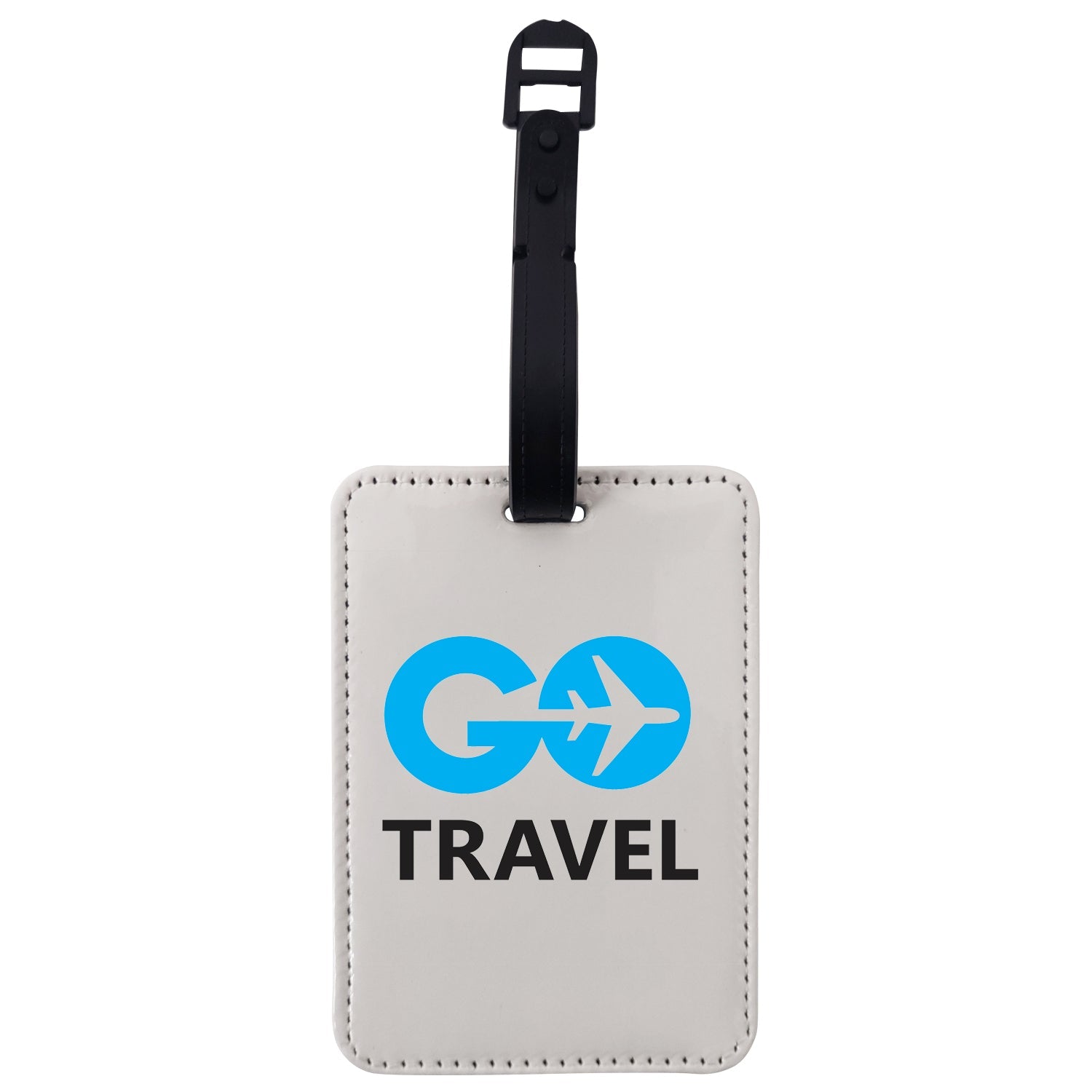 Personalised Photo Gold Glitter Luggage Tag