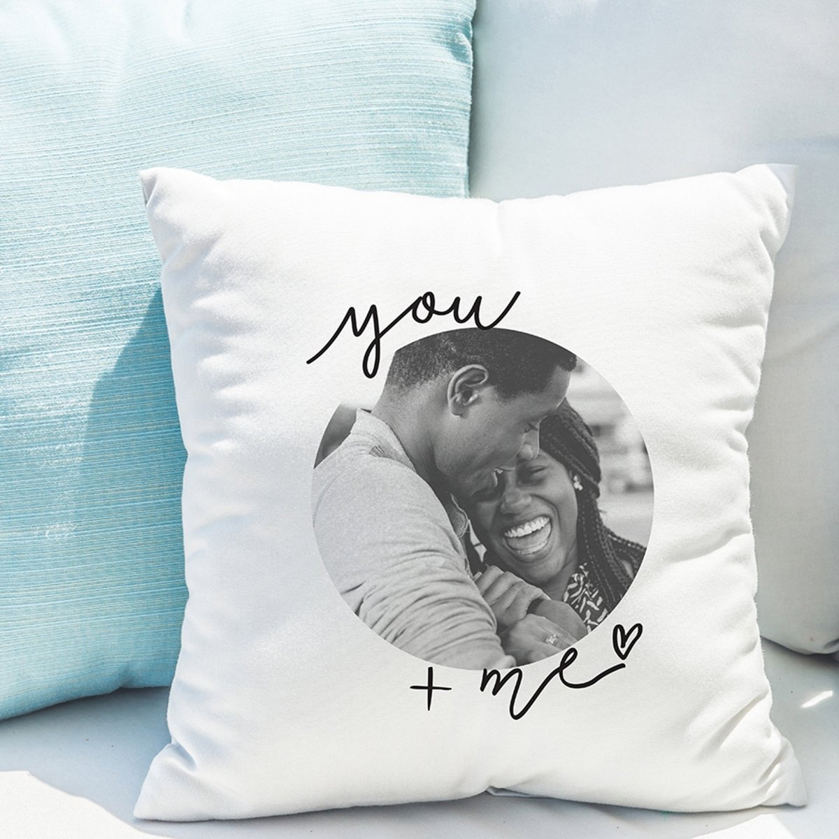You & Me Photo Upload Cushion